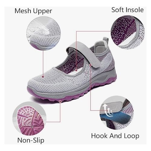 Lightweight and breathable women's casual walking shoes, slip-on sneakers