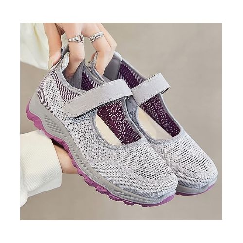 Lightweight and breathable women's casual walking shoes, slip-on sneakers